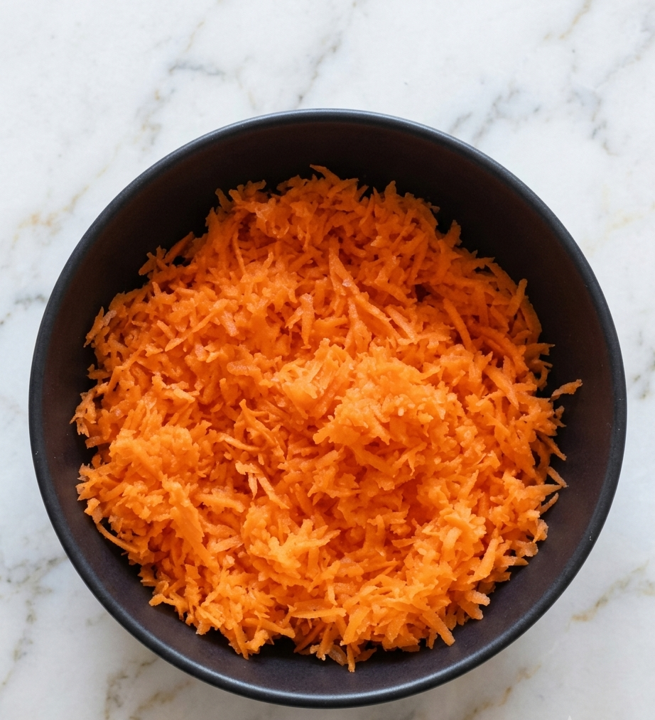 Carrot muffin batter ready for the air fryer