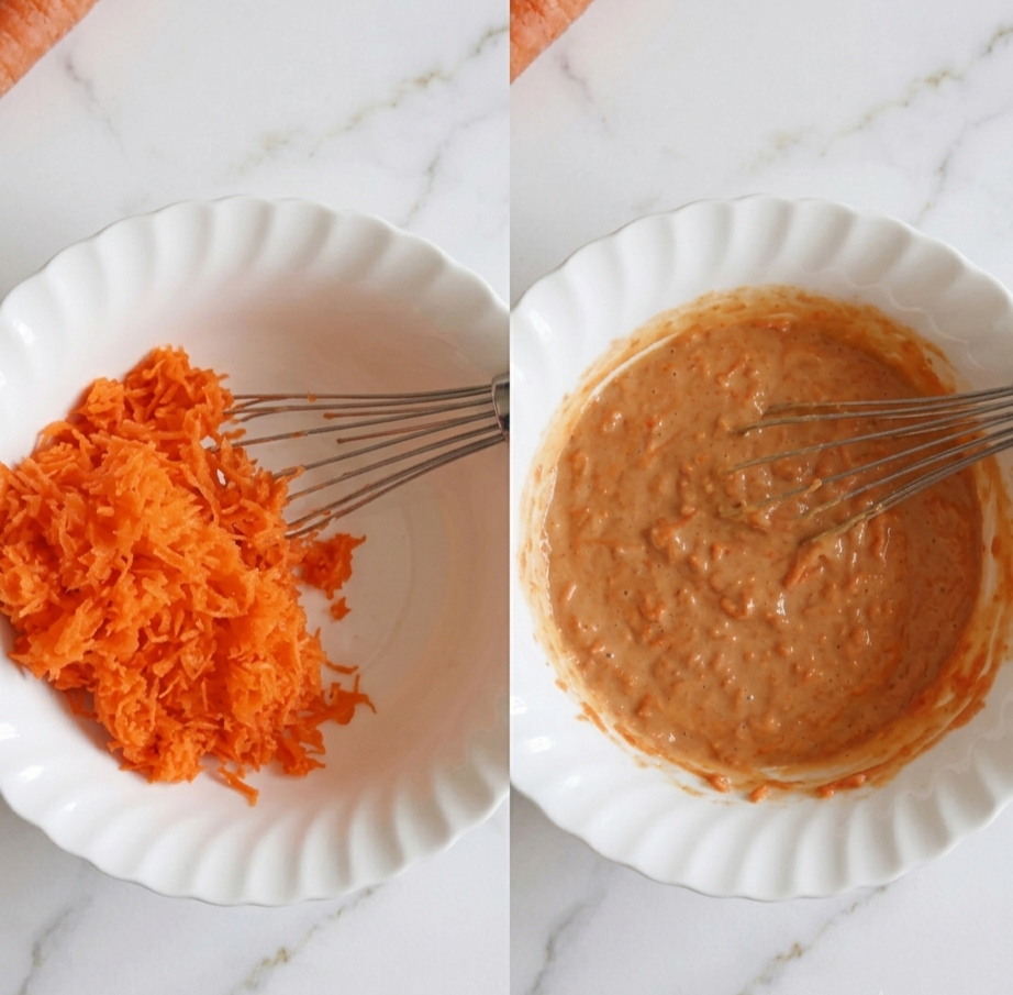 Finished golden air fryer carrot muffins on a cooling rack