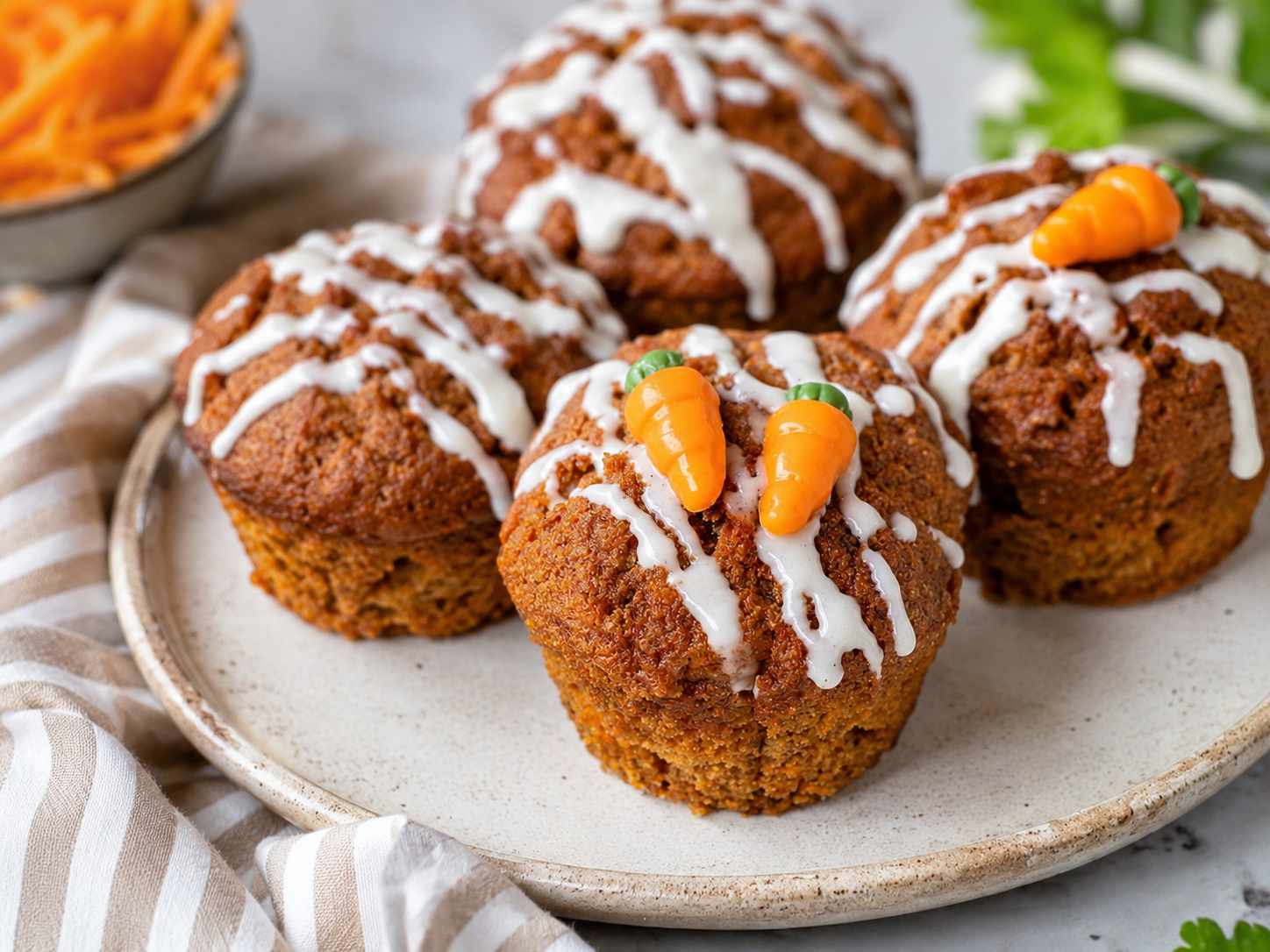 Air fryer carrot muffins
